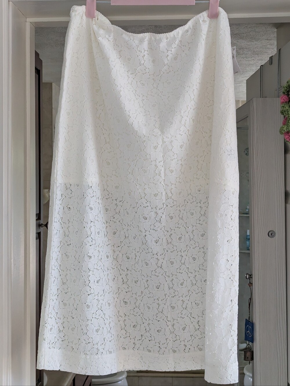 NWT Old Navy Ivory Lace Midi Skirt -size Xl - Picture 3 of 10